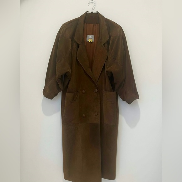 Jackets & Blazers - Leather Suède baggy coat vintage